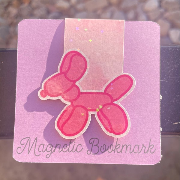 Balloon Dog Magnetic Bookmark
