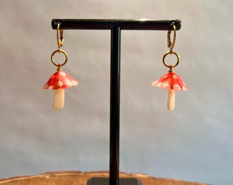 Mushroom Drop Earrings