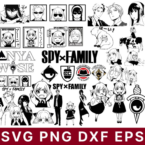 Anime Designs | Anime Bundle SVG Digital Download | Japanese SVG | | Anime Silhouette SVG | Anime Character | Kawaii svg | Anime svg packs