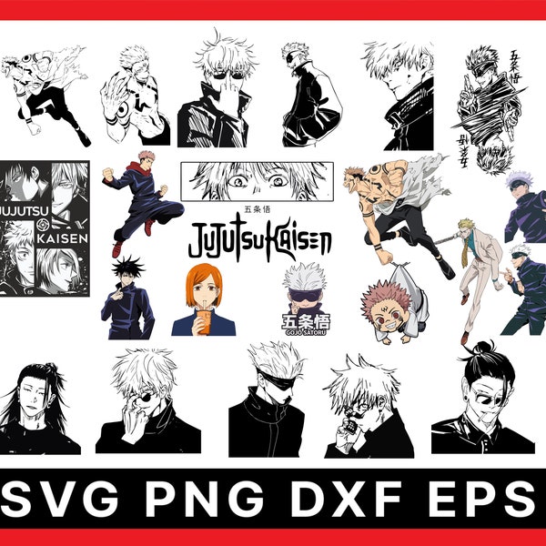 Anime svg Manga SVG Japanese SVG, Anime logo, Anime vector, Anime silhouette Cutfiles Clipart Cricut Png, Svg, Eps, dxf instant download SVG