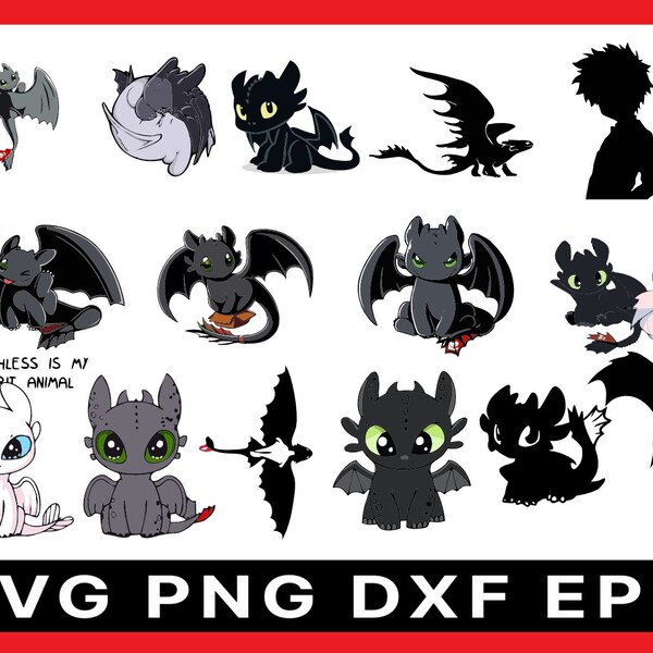 Toothless svg / train your dragon svg / Dragon Toothless svg/ cut files for cricut Cartoon svg, family print Svg, Dragon SVG, Cricut svg,