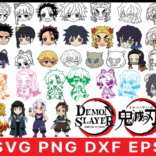 72+ Demon Slayer SVG Bundle, Kimetsu no Yaiba SVG, Svg-Png-Pdf, Anime SVG, Cut File For Cricut, Digital Downloads, Clipart, Instant Download