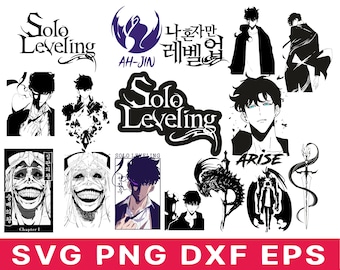 Solo Leveling svg eps png Pack SVG / merchandising de nivelación en solitario / sung jin-woo / novela de nivelación en solitario / nivelación en solitario manga / Solo Leveling Svg