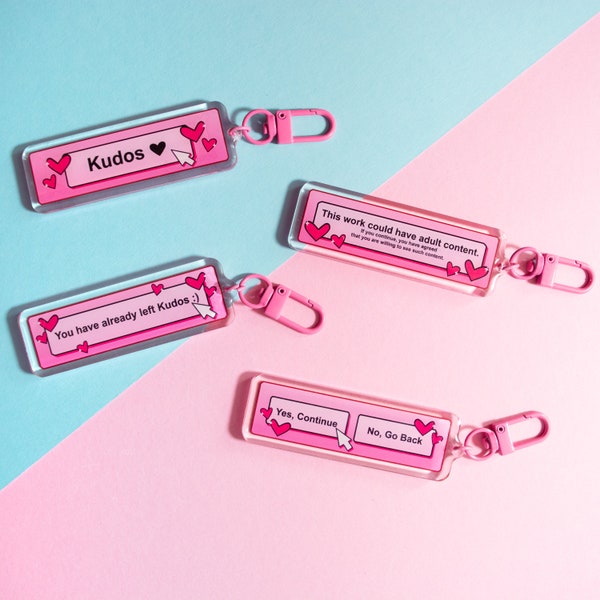 Llaveros con dijes y contenido para adultos de AO3 Fanfiction Kudos