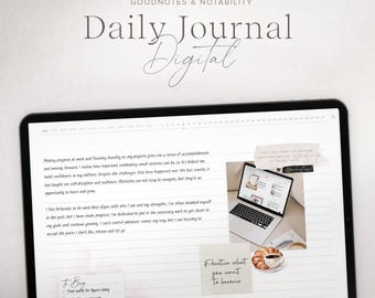 Daily Journal, Digital Daily Notebook, GoodNotes Notebook, iPad Horizontal Notebook, Digital Diary, Student Notebook, Notability