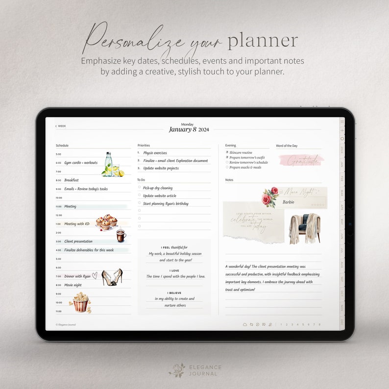 Digital Stickers, Self Care Aesthetic, Girl Wellness and Spa Stickers ...