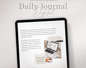 Daily Journal, Digital Daily Notebook, GoodNotes Notebook, iPad Vertical Notebook, Digital Diary, Student Notebook, Notability