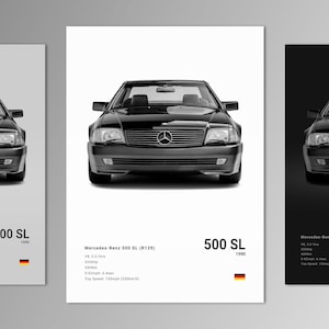 Mercedes 500 SL R129  Poster Print | Wall Art | Car Photography