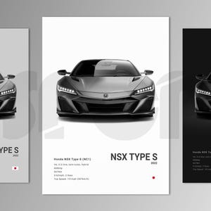 Póster/impresión del Honda NSX Type S NC1/arte mural/fotografía de coches