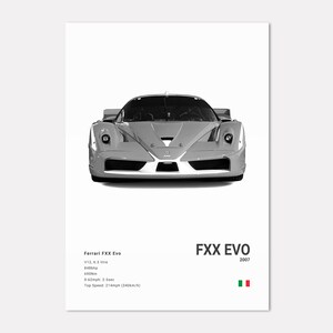 Ferrari FXX Evo Poster Print Wall Art Car Photography - Etsy