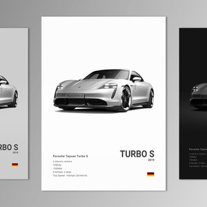 Porsche Taycan Turbo S Poster Print | Wall Art | Car Photography