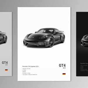 718 Cayman GT4 Poster Print | Wall Art | Car Photography