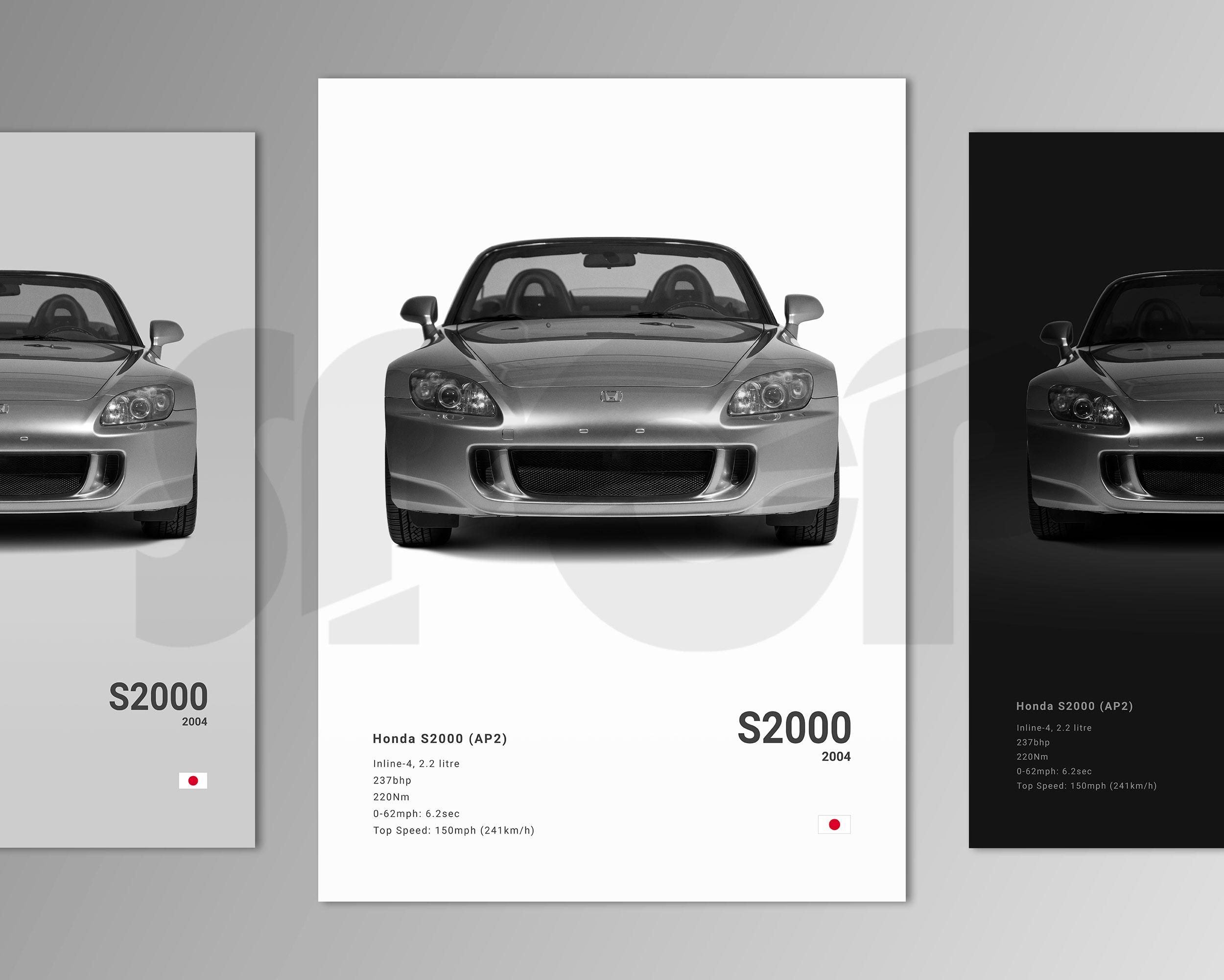 Honda S2000 AP2 Poster Print | Wall Art | Car Photography