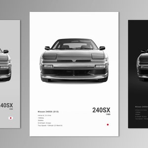Nissan 240SX S13 Poster Print | Wall Art | Car Photography