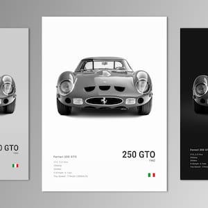 Ferrari 250 GTO Poster Print | Wall Art | Car Photography