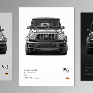 Mercedes-AMG G63 (W463) 2018 Poster | Wandkunst | Auto Fotografie