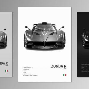 Pagani Zonda R Poster Druck | Wandkunst | Auto Fotografie
