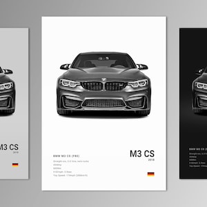 Póster/impresión del BMW M3 CS F80/arte mural/fotografía de coches