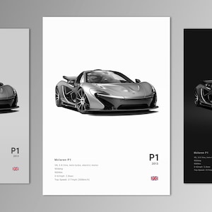 Poster Mclaren P1 | Art mural | Photographie de voiture