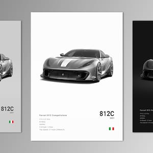 Ferrari 812 Competizione Poster Print | Wall Art | Car Photography
