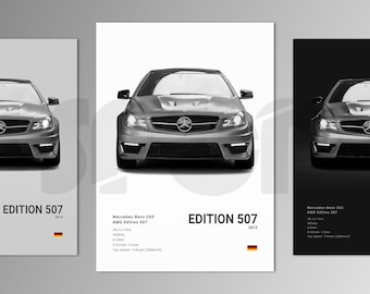 Mercedes Benz C63 AMG Edition 507 Poster Print | Wall Art | Car Photography
