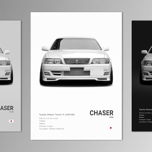 Toyota Chaser Tourer V (JZX100) 1998 Poster Print | Wall Art | Car Photography