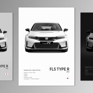 Ford Civic Type R FL5 Poster Druck | Wandkunst | Auto Fotografie
