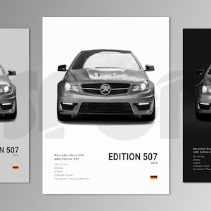 Mercedes Benz C63 AMG Edition 507 Poster Print | Wall Art | Car Photography