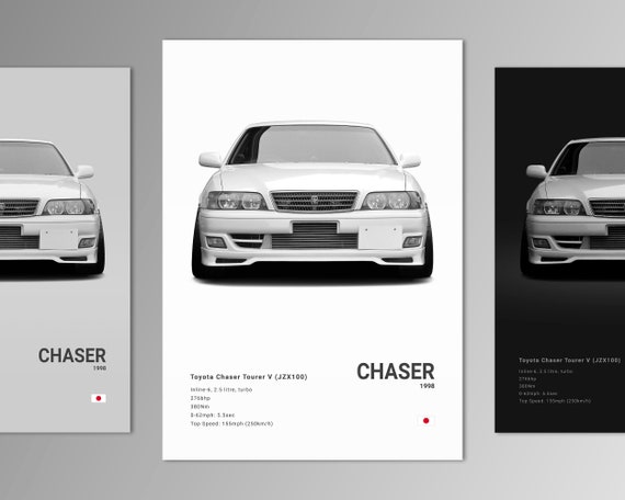Toyota Chaser Tourer V (JZX100) 1998 Poster Print | Wall Art | Car