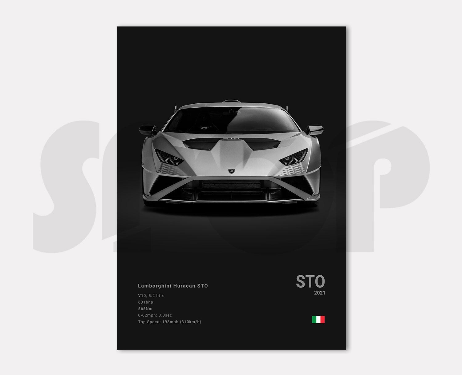 Lamborghini Huracan STO Poster Print | Wall Art | Car Photography - Etsy