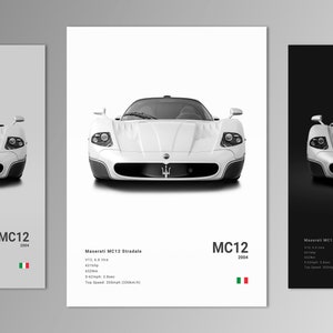 Maserati MC12 Poster Print | Wall Art | Car Photography
