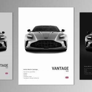Aston Martin Vantage 2024 Poster Print | Wall Art | Car Photography
