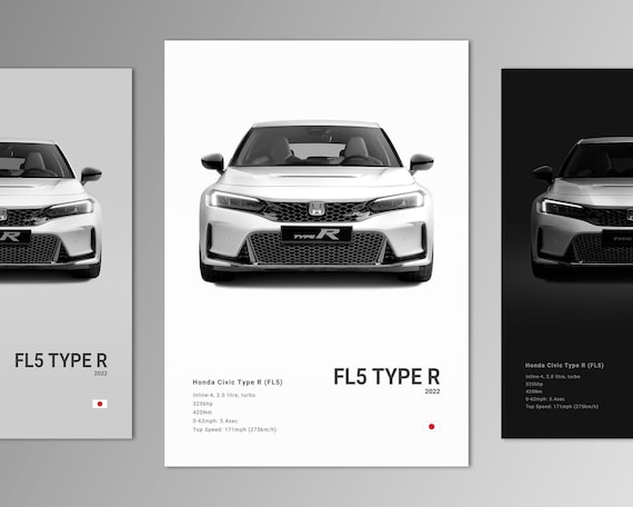 ホンダ シビック タイプR FL5 ポスタープリント | ウォールアート | 車 