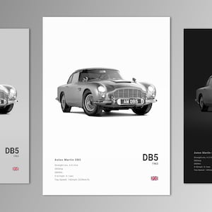 Aston Martin DB5 Poster Print | Wall Art | Car Photography