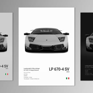 Lamborghini Murcielago LP 670-4 SV Poster Print | Wall Art | Car Photography