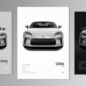 BMW GR86 Poster Druck | Wandkunst | Auto Fotografie