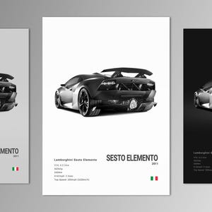 Lamborghini Sesto Elemento Poster Print | Wall Art | Car Photography