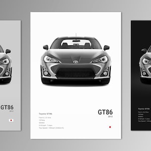 Toyota GT86 Poster Print | Wall Art | Car Photography