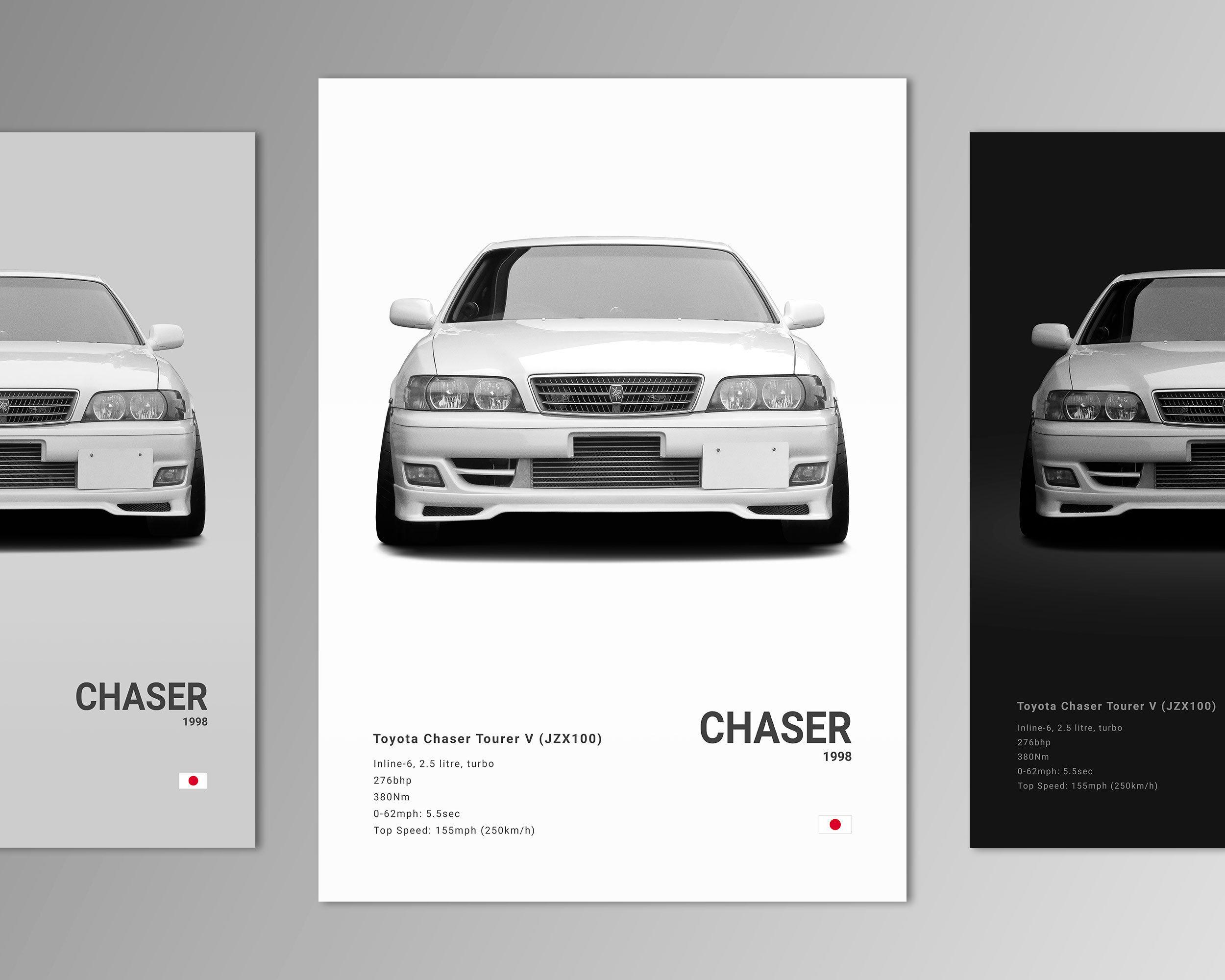 Toyota Chaser Tourer V (JZX100) 1998 Poster Print | Wall Art | Car