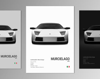 Lamborghini Murcielago Poster Print | Wall Art | Car Photography