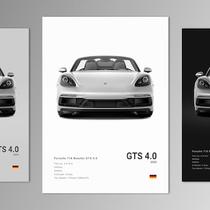 718 Boxster GTS 4.0 Poster Print | Wall Art | Car Photography