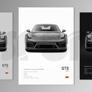 911 Carrera GTS 992 Poster Print | Wall Art | Car Photography