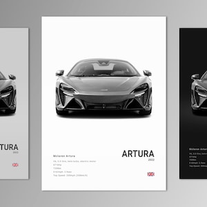 Mclaren Artura-posterafdruk | Muurkunst | Autofotografie