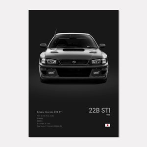 Subaru Impreza 22B Sti Poster Print | Wall Art | Car Photography - Etsy