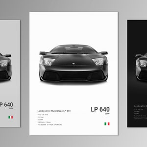 Lamborghini Murcielago LP 640 Poster Print | Wall Art | Car Photography