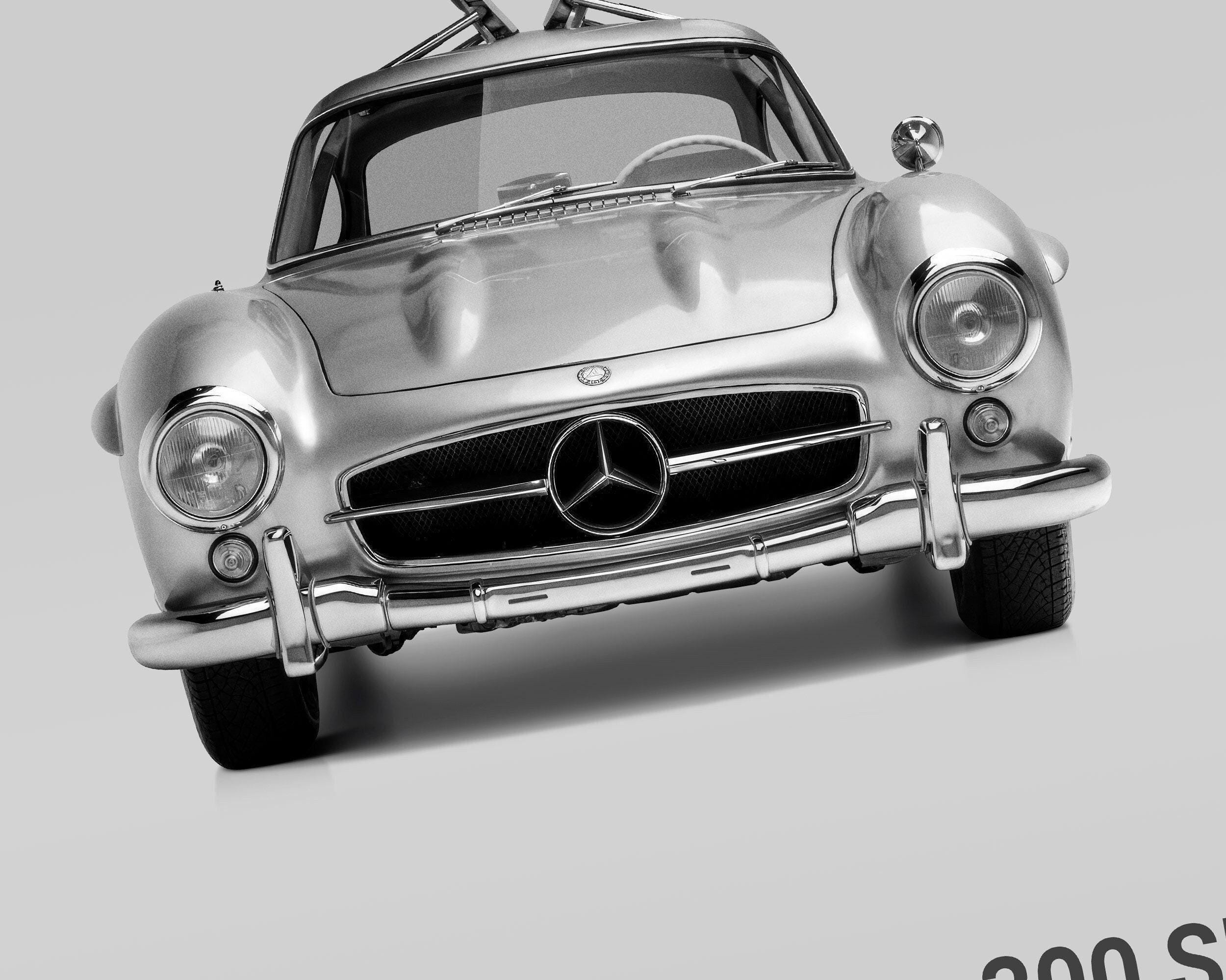 Mercedes 300 SL Gullwing Coupe Poster Print | Wall Art | Car ...