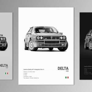 Lancia Delta HF Integrale Evo II Poster Print | Wall Art | Car Photography