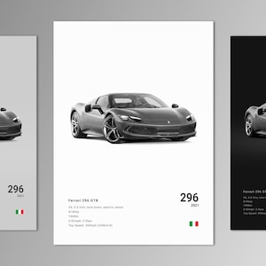 Ferrari 296 GTB Poster Print | Wall Art | Car Photography