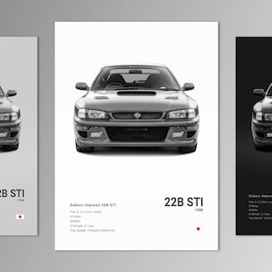 Subaru Impreza 22B STi Poster Print | Wall Art | Car Photography
