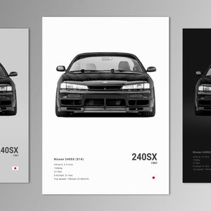 Nissan 240SX S14 Poster Print | Wall Art | Car Photography